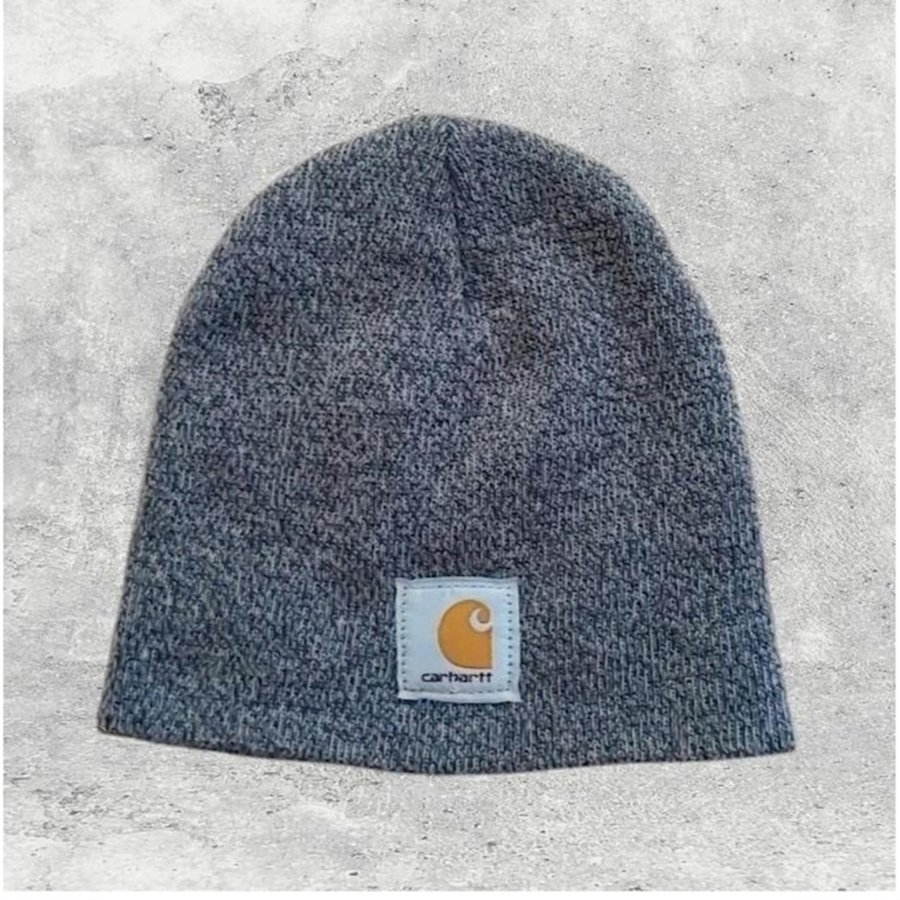 Carhartt Made in USA Grey Knit Beanie Watch Hat Toque Winter One Size